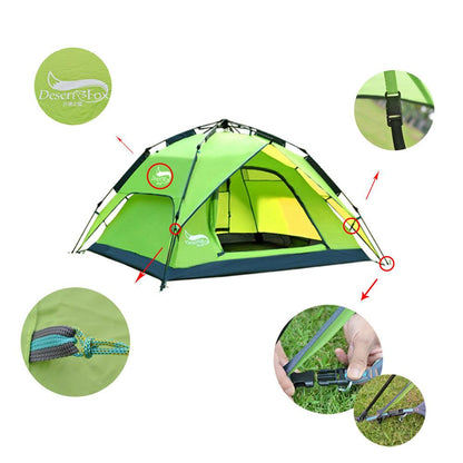 Portable Automatic Tent for 3-4 Person Family - Instant Setup for Hiking, Camping and Travel - Smart Shoppers Deal