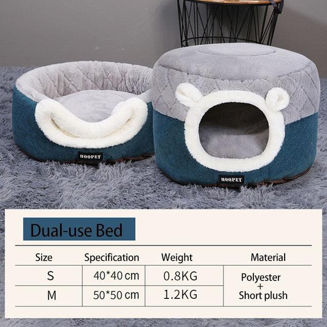 Soft Plush Pets Kennel Bed with Thick Blanket for Extra Comfort | Cat & Dog Bed | 100% Cotton - Smart Shoppers Deal