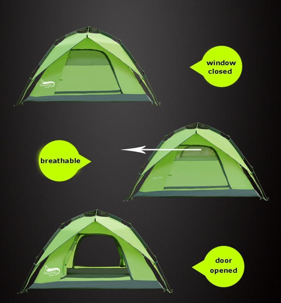 Portable Automatic Tent for 3-4 Person Family - Instant Setup for Hiking, Camping and Travel - Smart Shoppers Deal