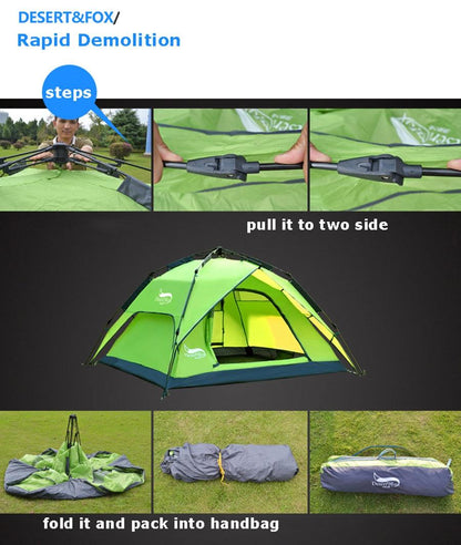 Portable Automatic Tent for 3-4 Person Family - Instant Setup for Hiking, Camping and Travel - Smart Shoppers Deal