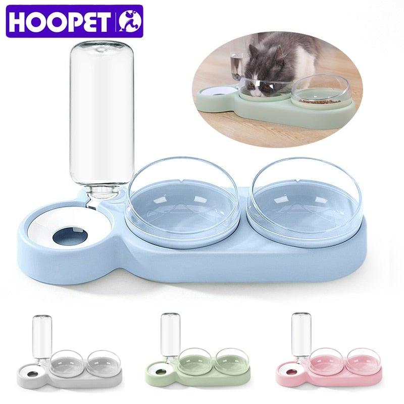 Double Bowls Food Container with Automatic Water Feeder Dispenser - Pet Care for both Dogs & Cats - Smart Shoppers Deal