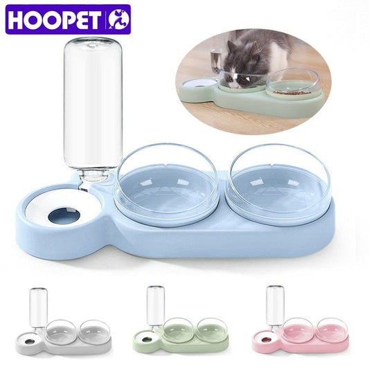 Double Bowls Food Container with Automatic Water Feeder Dispenser - Pet Care for both Dogs & Cats - Smart Shoppers Deal